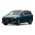 A teal MPV with a bold front grille and panoramic sunroof is showcased against a plain background, highlighting its modern and spacious design.