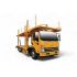 A yellow Dayun double - decker car carrier truck.