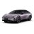 A lavender Xpeng P7+ electric car.