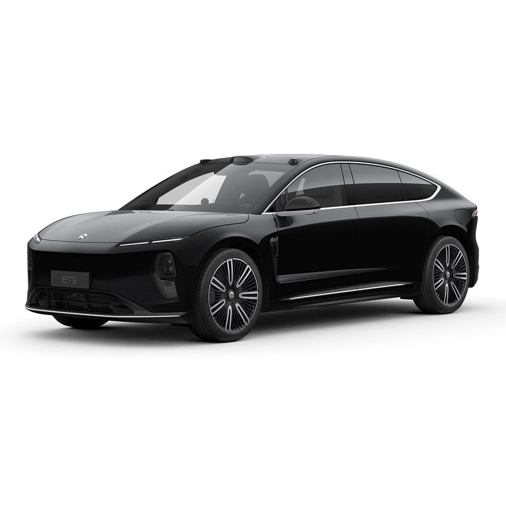 A black NIO ET9 electric car.