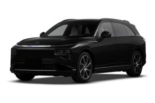 A black Xpeng electric SUV with a sleek, modern design.