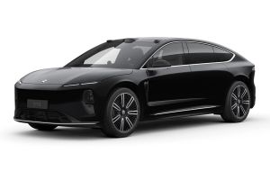 A black NIO ET9 electric car.