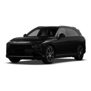 A black Xpeng electric SUV with a sleek, modern design.