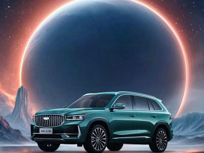 Teal Geely Xingyue L SUV.