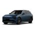 A blue Xpeng electric SUV with a sleek, modern design.