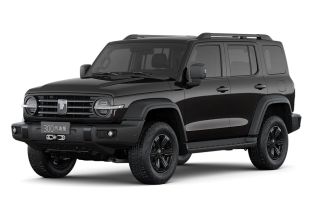 A black off - road SUV.