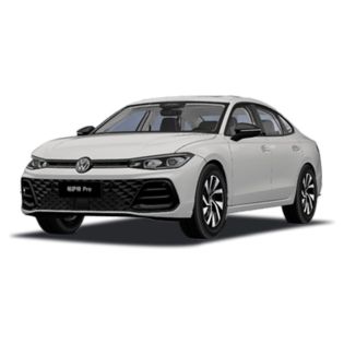 A sleek white Volkswagen Passat Pro sedan with a modern design.