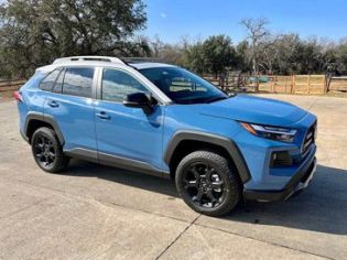 Three-quarter view of the right front side of the 2023 Toyota RAV4 TRD Off-Road
