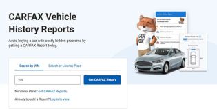 Carfax vehicle history query interface