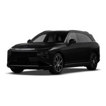 A black Xpeng electric SUV with a sleek, modern design.