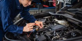 Automotive inspectors inspect engines