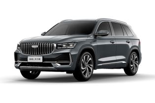 Dark gray Geely Xingyue L SUV.