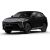 A sleek black SUV with a glossy finish, shown at a dynamic angle against a plain white background, highlighting its modern design and sophisticated black alloy wheels.