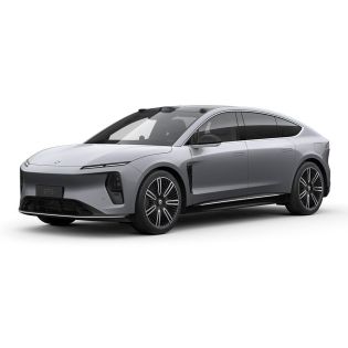 A silver NIO ET9 electric car.