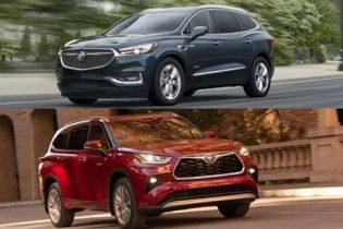 Buick Enclave vs Toyota Highlander: Two premium midsize SUVs compared for family comfort and performance.