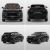 Four views of a black Jetour SUV.