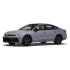 A light purple Volkswagen sedan with black wheels, featuring a modern and sleek design.