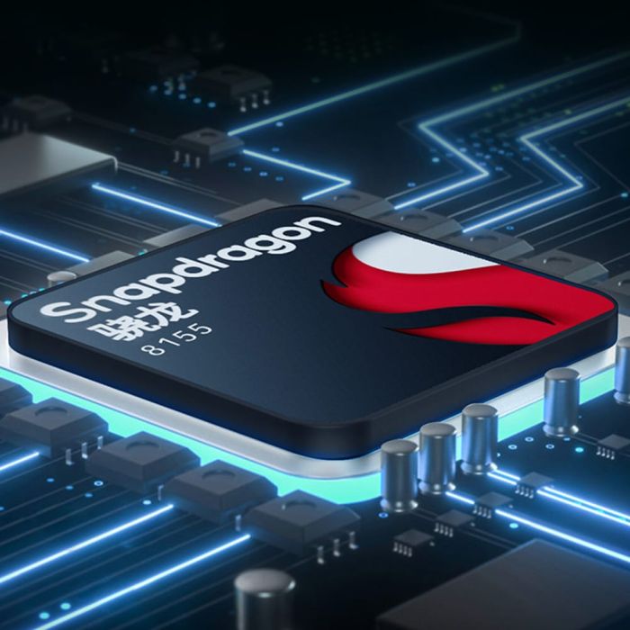 Qualcomm Snapdragon 8155 chip on a circuit board.