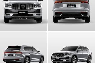 Four views (front, rear, side - rear, side - front) of the Geely Xingyue L SUV.