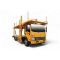 A yellow Dayun double - decker car carrier truck.