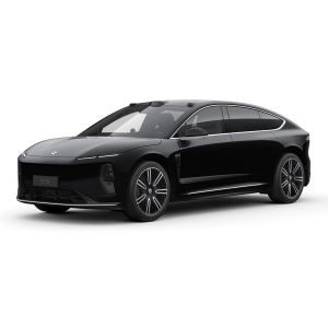 A black NIO ET9 electric car.