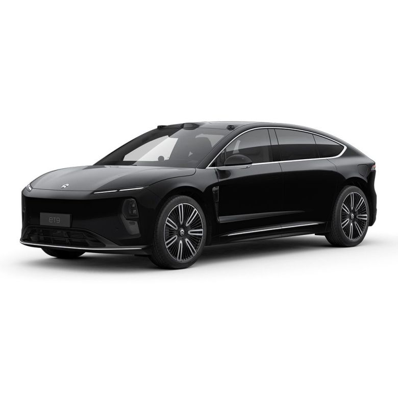 A black NIO ET9 electric car.