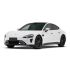 A white sports car with a sleek design.