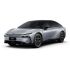A silver Xpeng P7+ electric car.