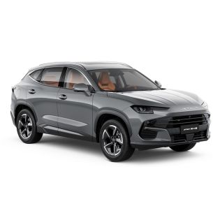 A gray Jetour Dashing SUV with orange interior seats.