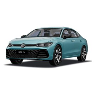 A light blue Volkswagen Lavida Pro sedan with a modern design.