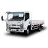 White Isuzu KV100 light - duty truck with an open cargo bed.