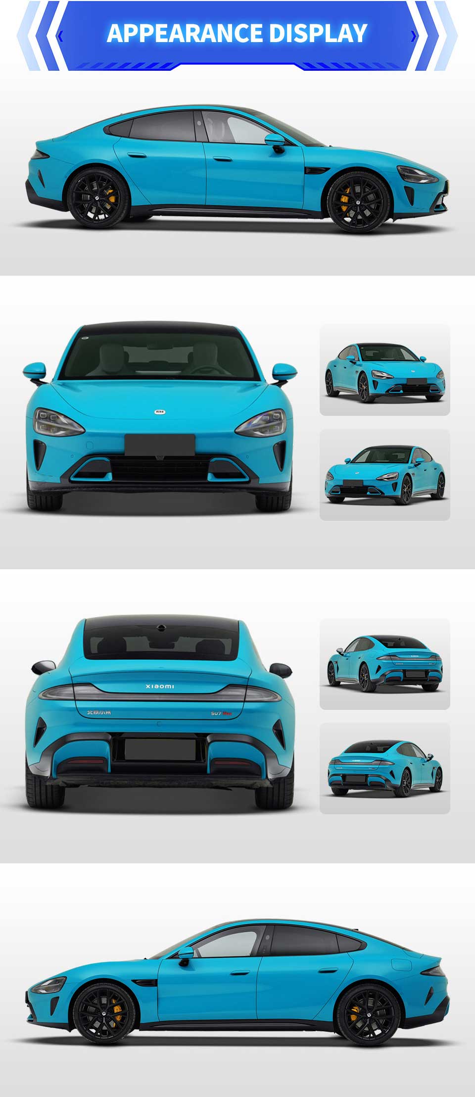 exterior of 2024 Xiaomi SU7 RWD 700km Electric Sedan