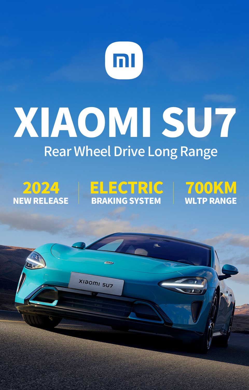 poster of 2024 Xiaomi SU7 RWD 700km Electric Sedan