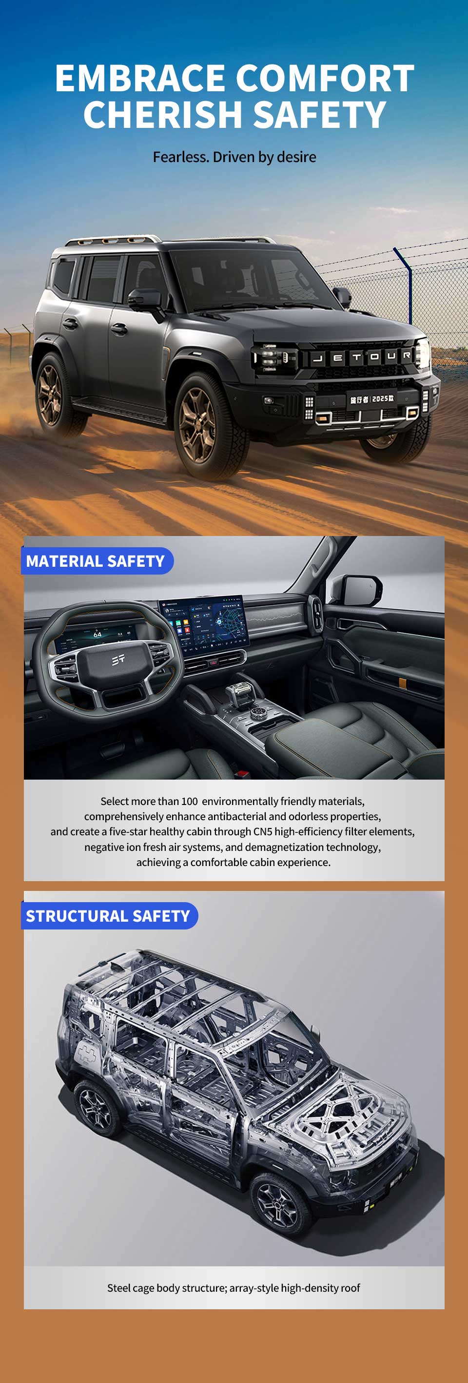 security of Chery Jetour Traveler T2 2025 Petrol 4WD SUV