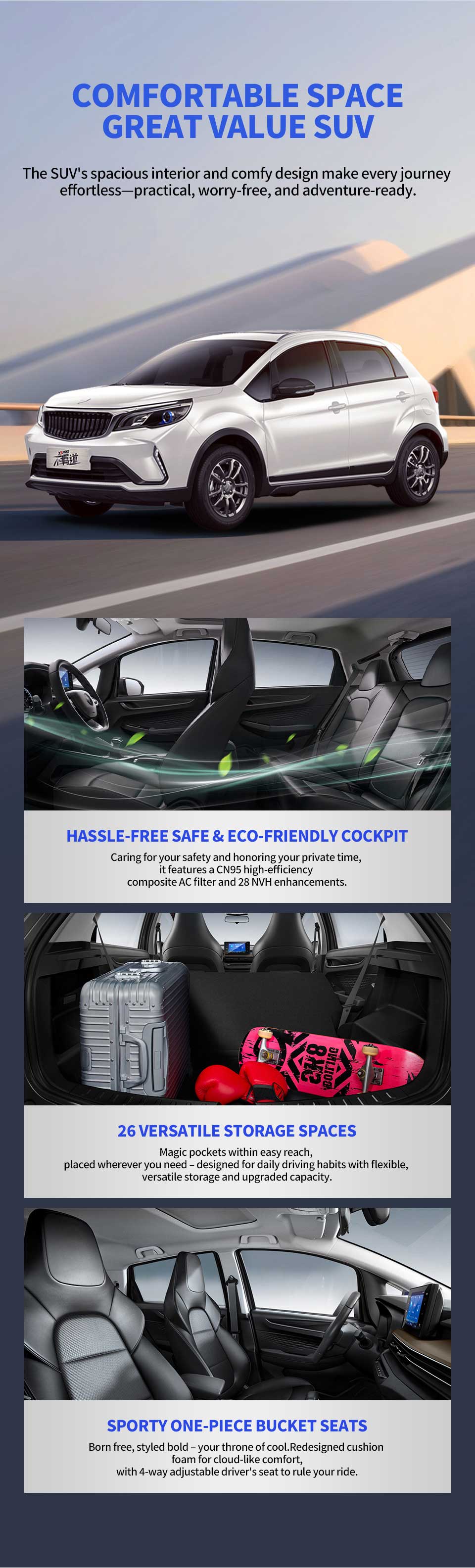 space of Geely GX3 Pro 2024 CVT Petrol SUV