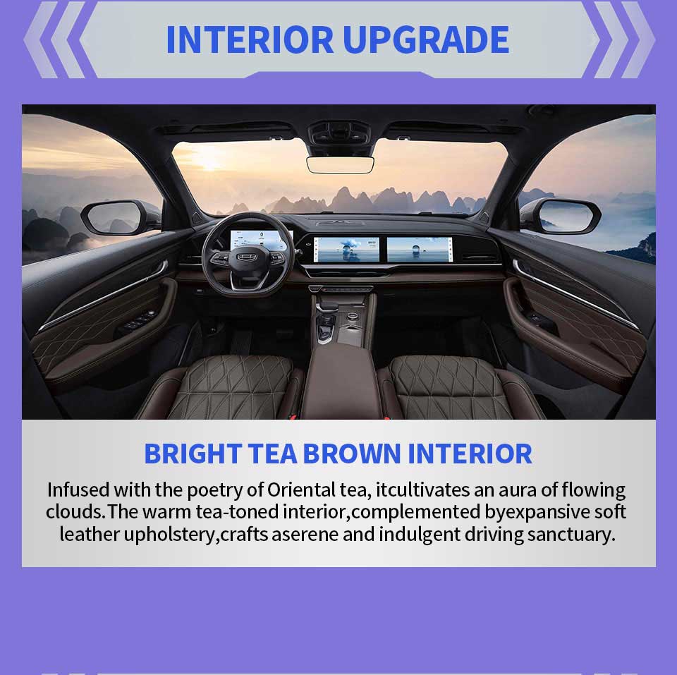 interior upgrade of Geely Monjaro 2025 2.0TD 2WD Luxury Fuel Compact SUV