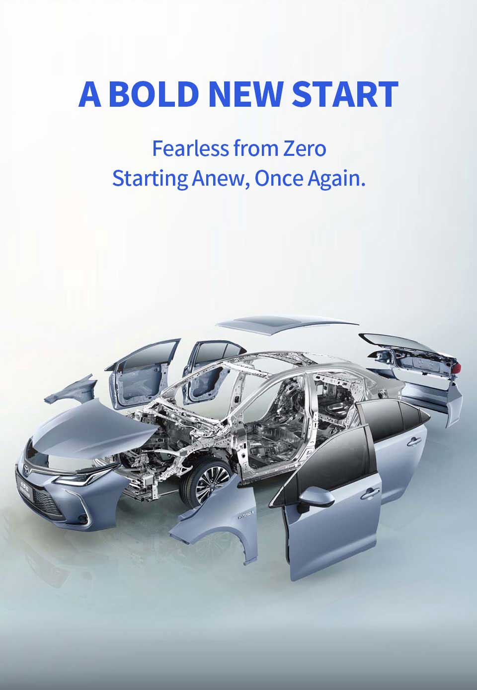 Vehicle structure of Toyota Corolla 2024 E CVT Hybrid FWD Sedan