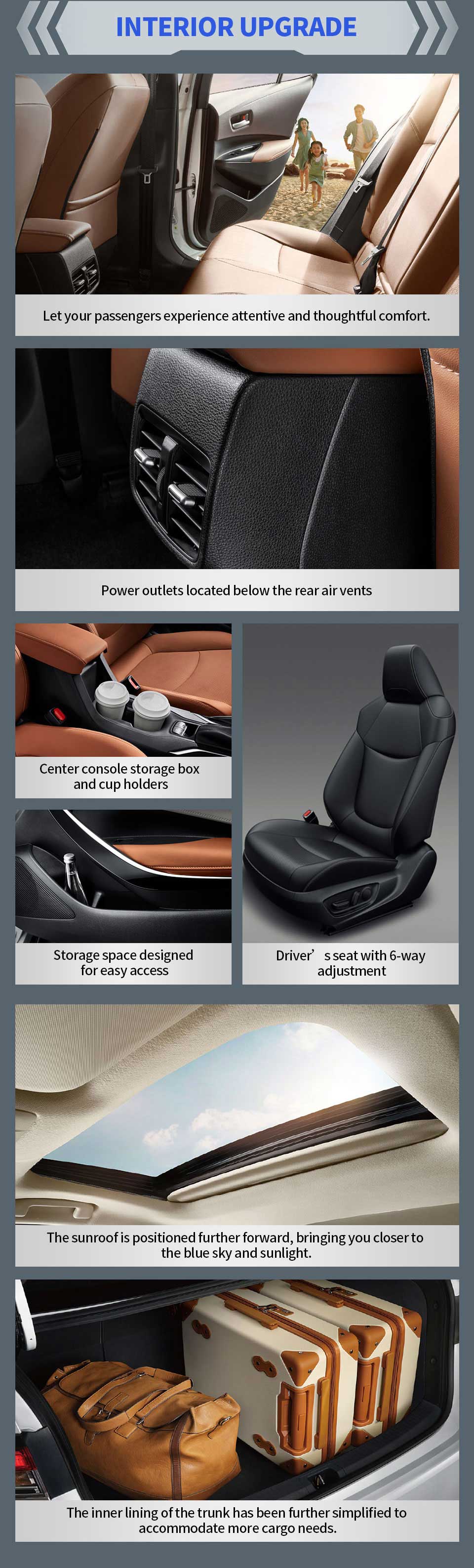 interior of Toyota Corolla 2024 E CVT Hybrid FWD Sedan