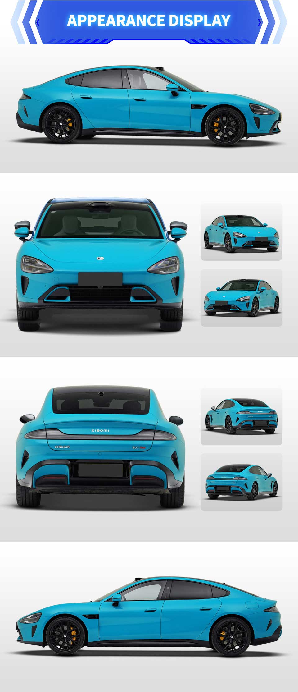 exterior of 2024 Xiaomi SU7 800km AWD Intelligent Sedan