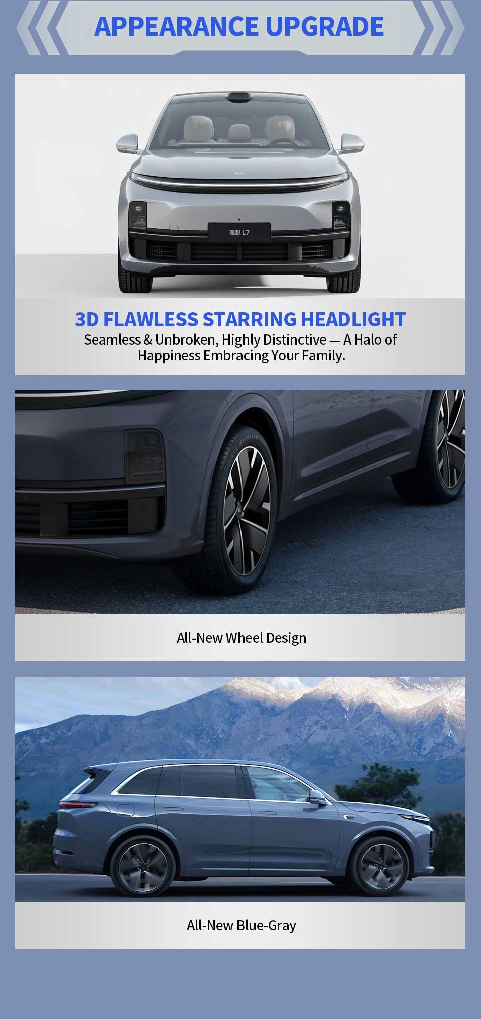 appearance upgrade of 2025 Li L7 Pro Middle SUV