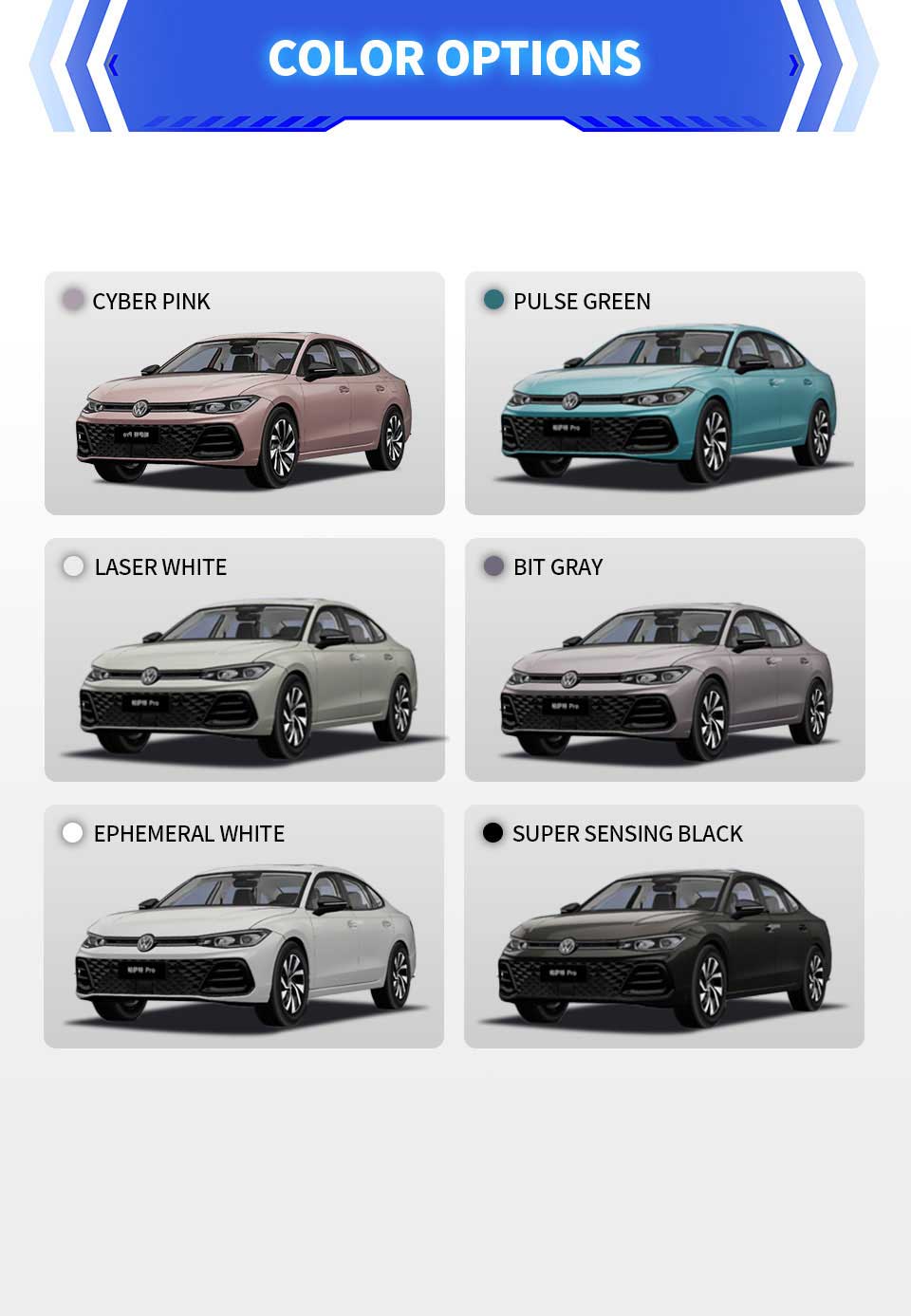 colors of 2025 Volkswagen Passat Pro 300TSI Petrol Sedan