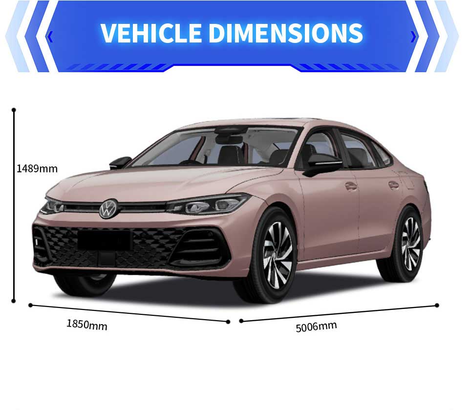dimensions of 2025 Volkswagen Passat Pro 300TSI Petrol Sedan