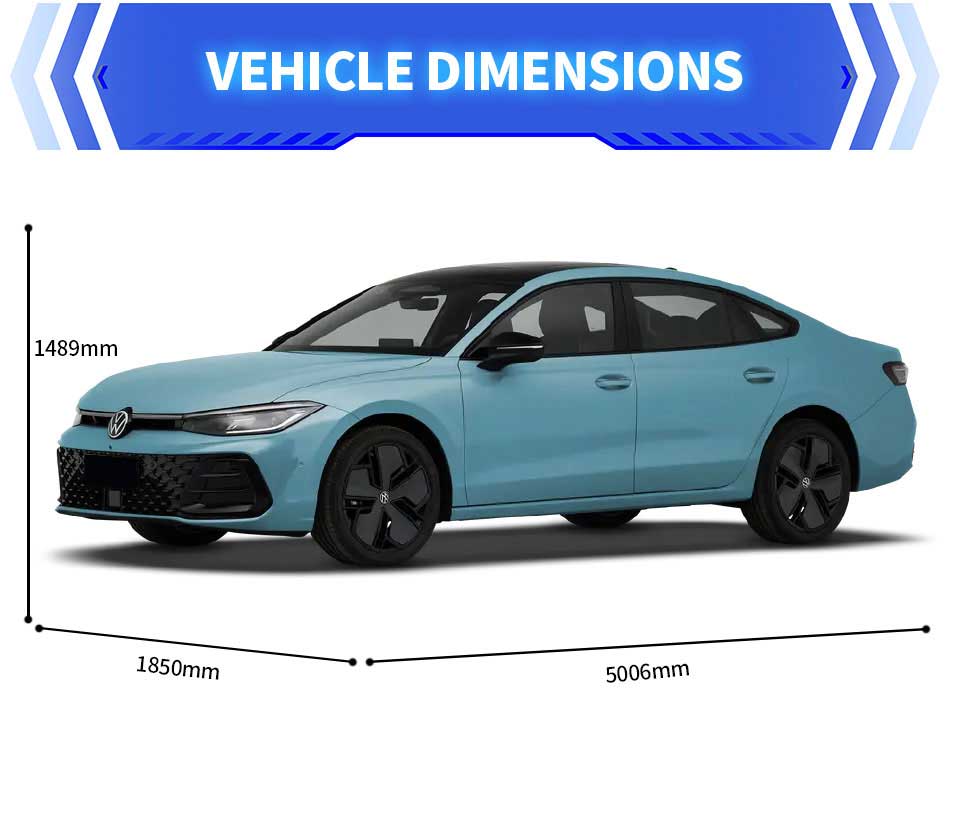 dimensions of 2025 Volkswagen Passat Pro 380TSI Luxury Gasoline Sedan