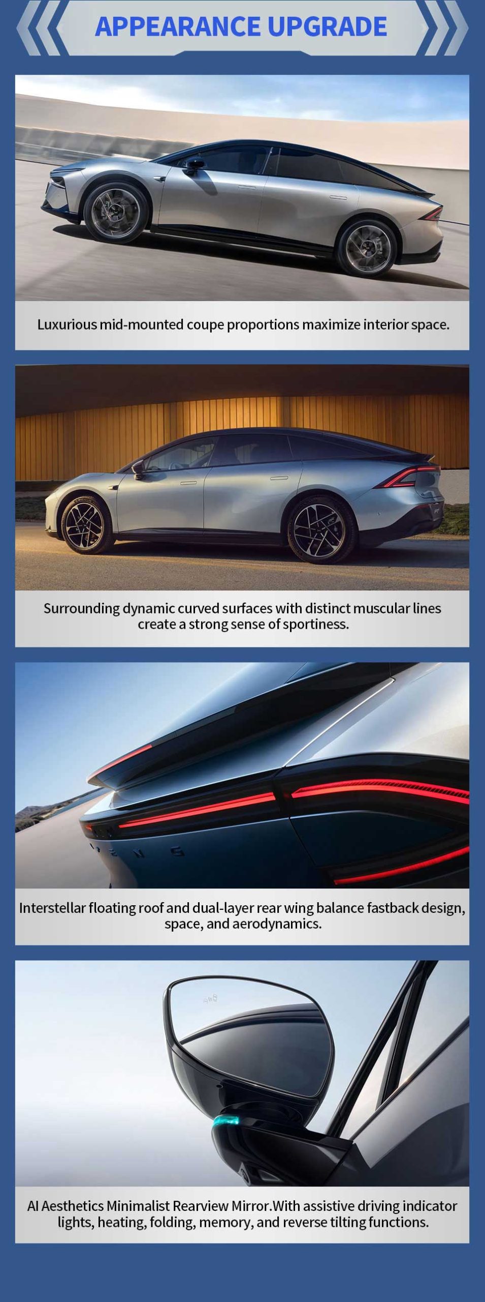 2025 XPENG P7+ Ultra Electric Sedan Car appearance upgrade