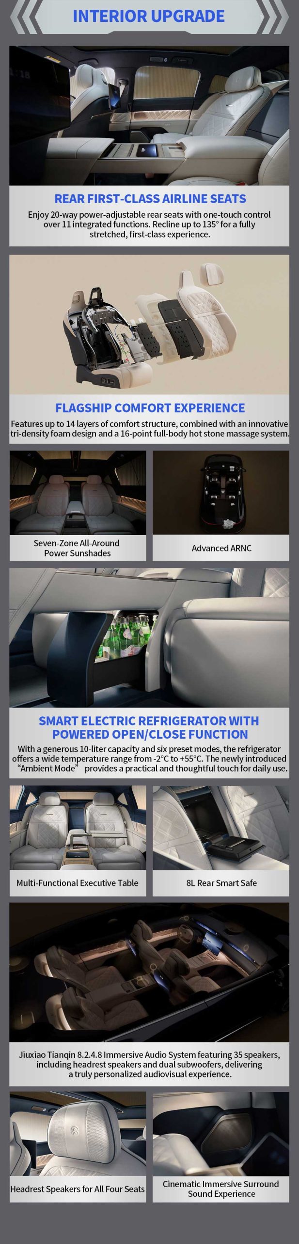 interior of NIO ET9 2025 Executive Luxury Electric Sedan Car