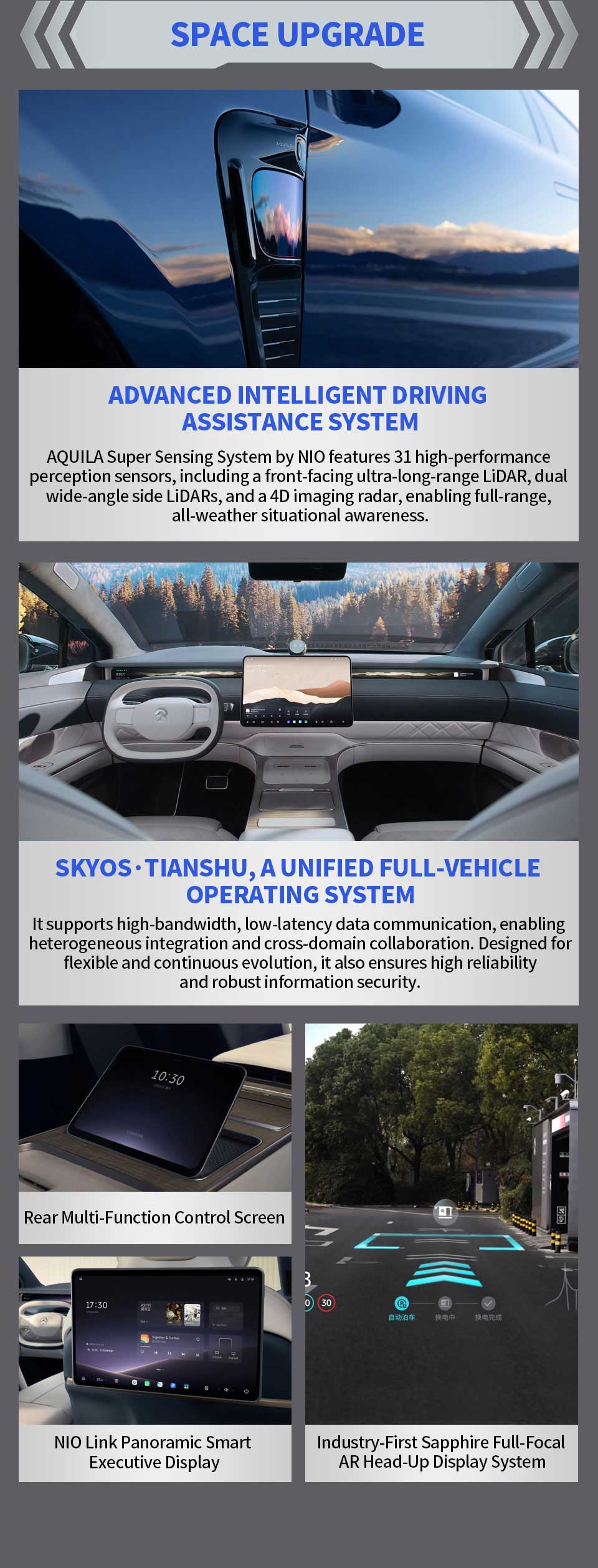 space of NIO ET9 2025 Executive Luxury Electric Sedan Car