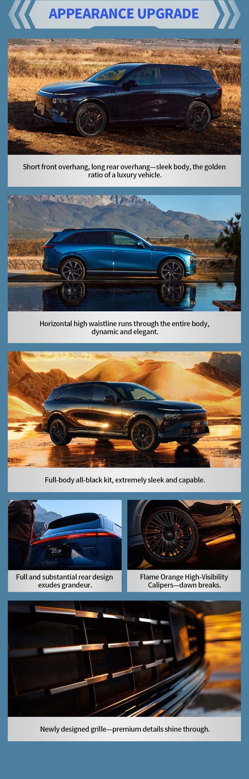 appearance upgrade of XPENG G9 625km Electric Midsize SUV