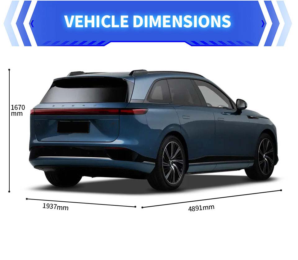 dimensions of XPENG G9 625km Electric Midsize SUV