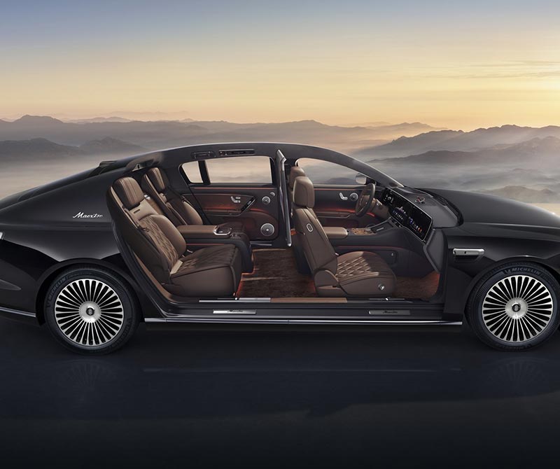 Deep Night Ink Brown Interior of Maestro