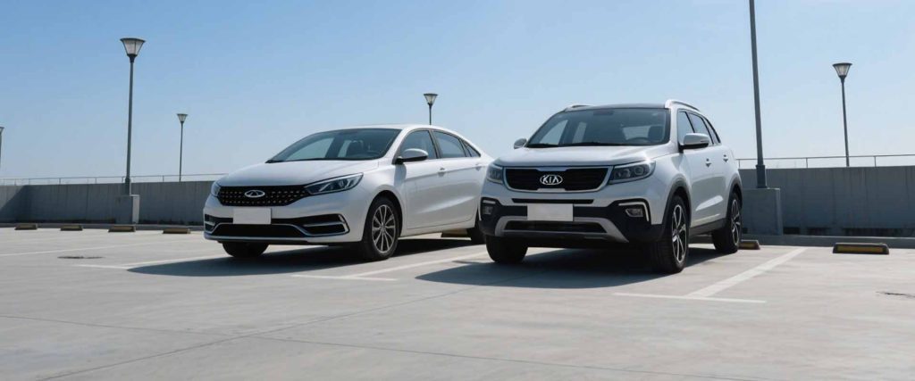 Korean Used car KIA and Chinese used car CHERY